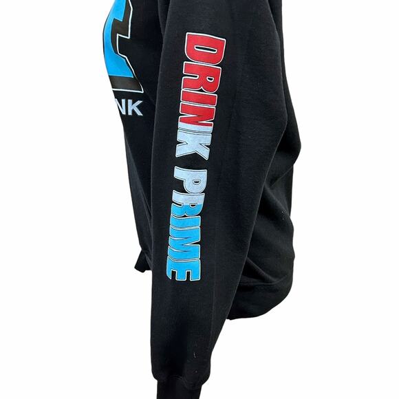 Prime Hydration Drink Ice Pop Pull Over Long Sleeve Black Hoodie - Picture 4 of 7